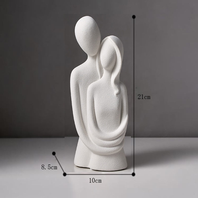 EternaLuxe – Ceramic Statue of Eternal Love with Modern Elegance