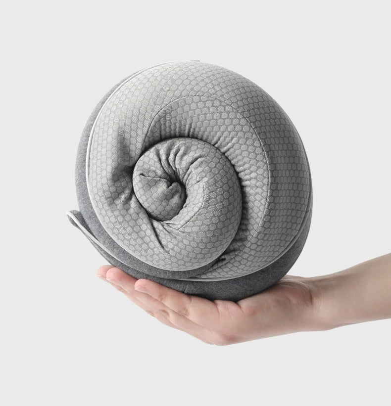 AeroSleep – Ergonomic Memory Foam Travel Pillow with 360° Neck Support