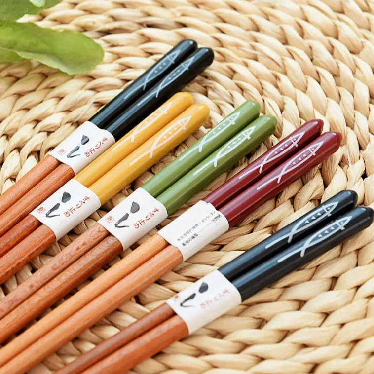 ZenBamboo – Luxe 5-Piece Bamboo Chopsticks Gift Set with Cultural Patterns