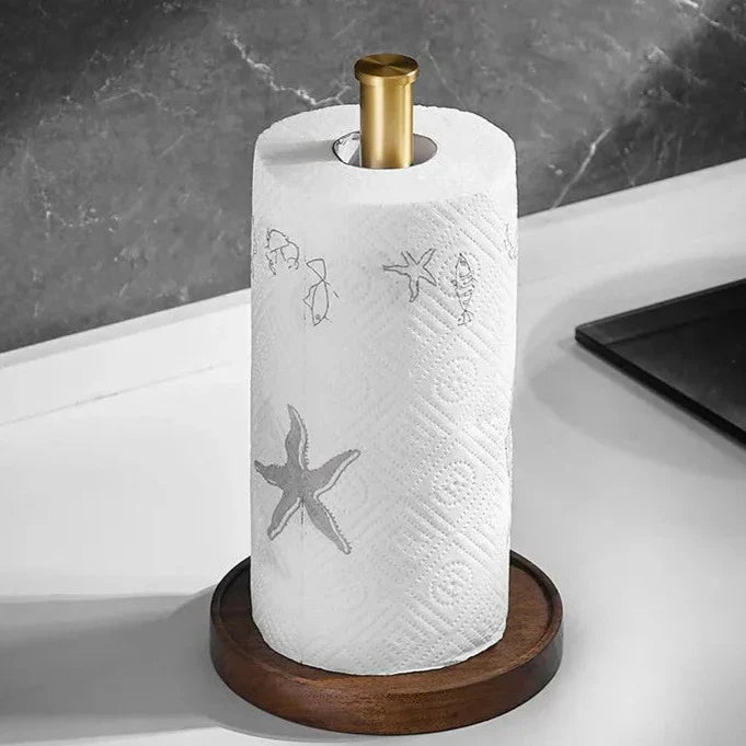 Walden Luxe Paper Towel Holder – Handmade Walnut Design for a Stylish Kitchen