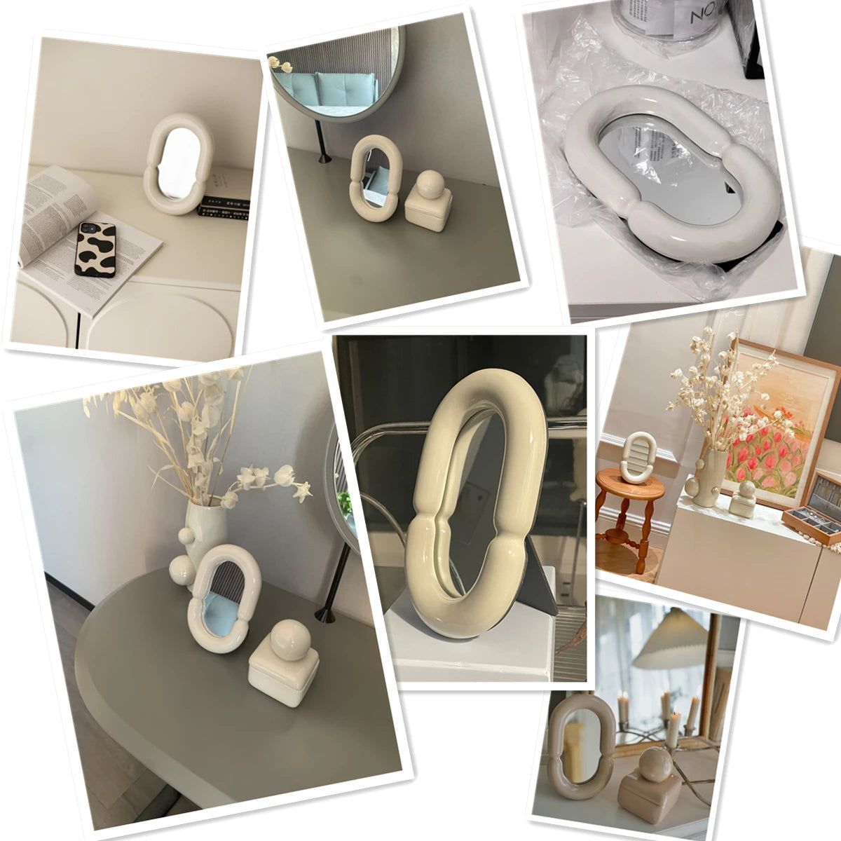 SerenaShape – Elegant Oval Mirror with Sculptural Shape