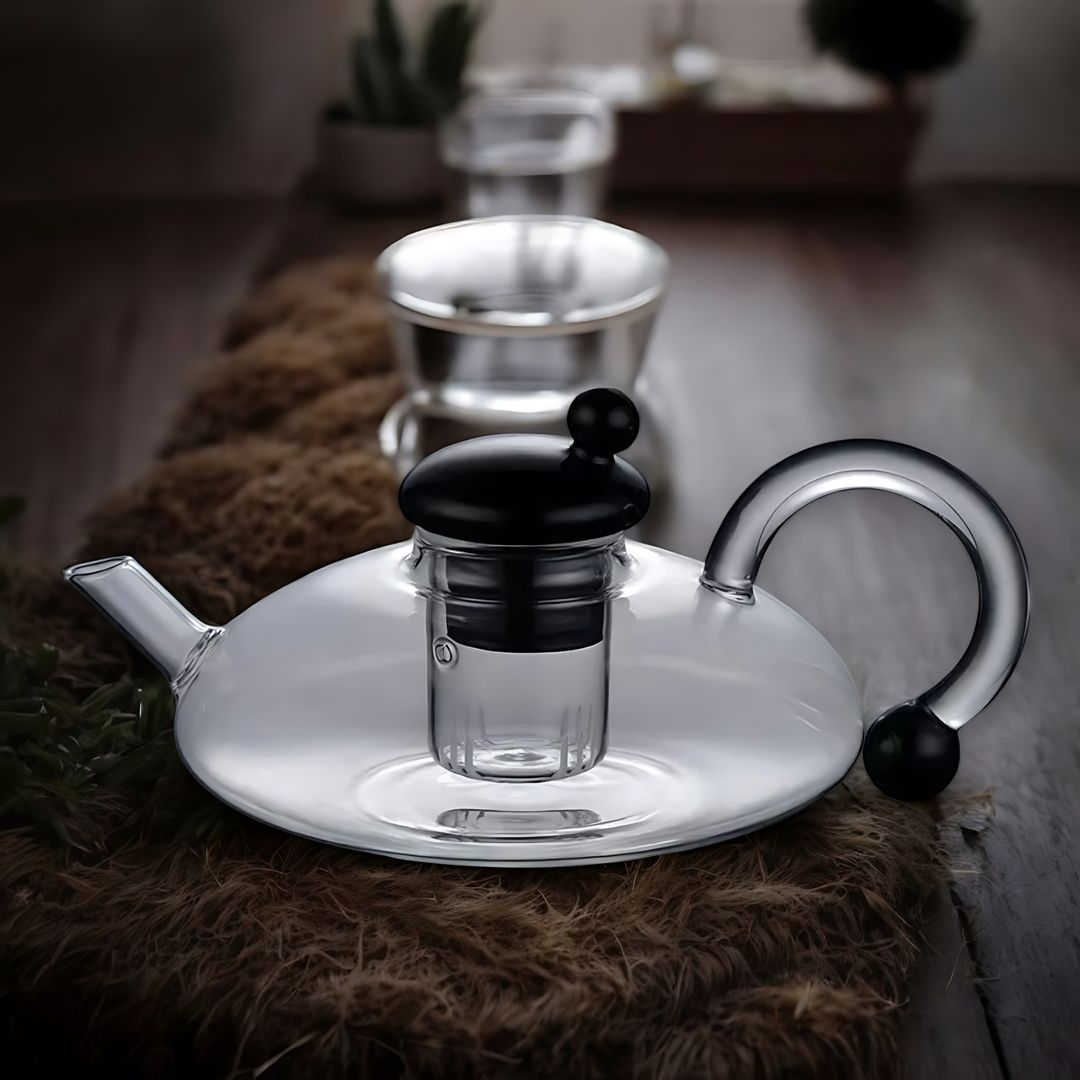 LumiSeren Luxe Tea Set with Filter – Stylish Glass Design for a Moment of Calm