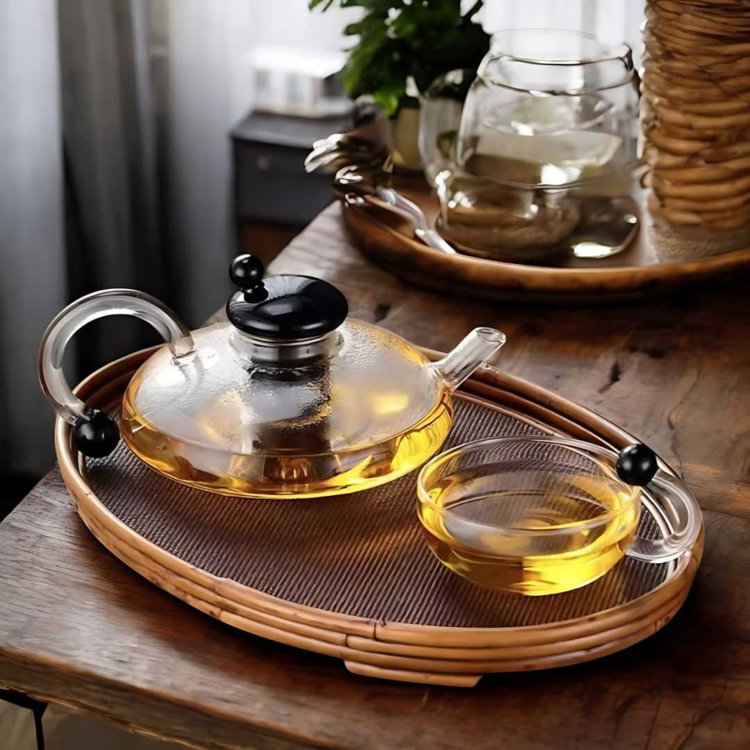 LumiSeren Luxe Tea Set with Filter – Stylish Glass Design for a Moment of Calm