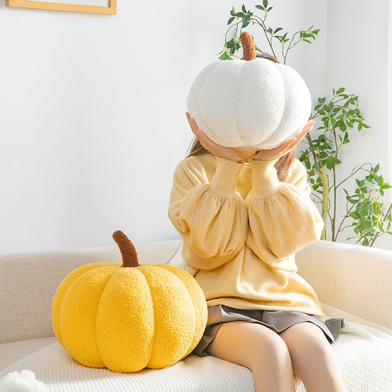 LunaHarvest Luxe Pumpkin Cushions – Atmospheric Autumn Accents for a Warm Interior