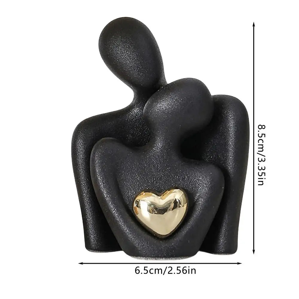 SoulForm – Elegant Minimalist Sculpture with Golden Heart