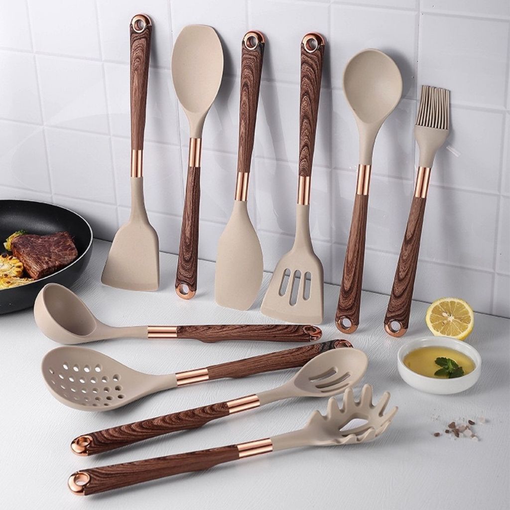 Auréno Luxe Silicone Kitchen Set – 11-piece Set for a Stylish & Functional Kitchen