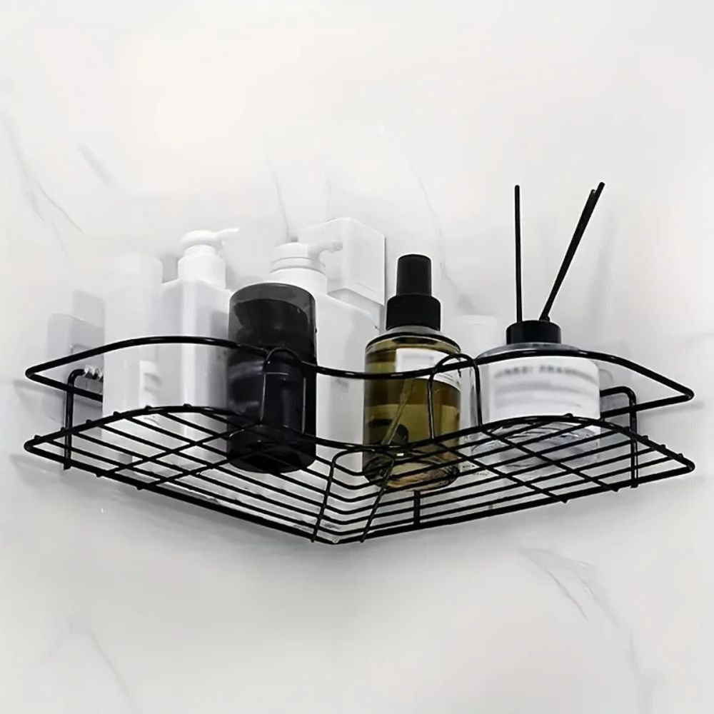AquaForm Elegant Corner Rack – Stylish Bathroom Organizer for Smart Storage Space