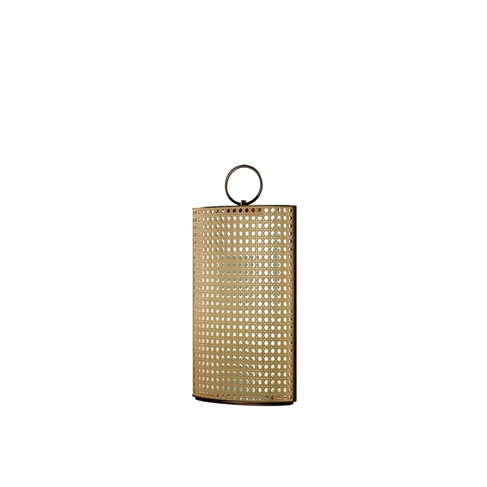 Lanterne Solaire d'Extérieur avec Télécommande et Revêtement en Rotin pour Jardin et Terrasse