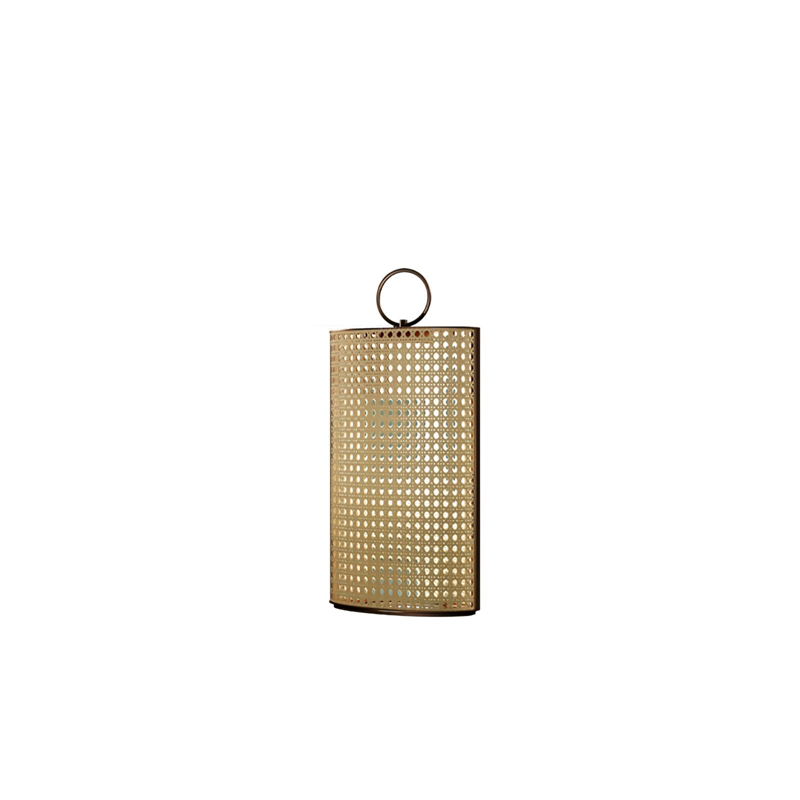 Lanterne Solaire d'Extérieur avec Télécommande et Revêtement en Rotin pour Jardin et Terrasse