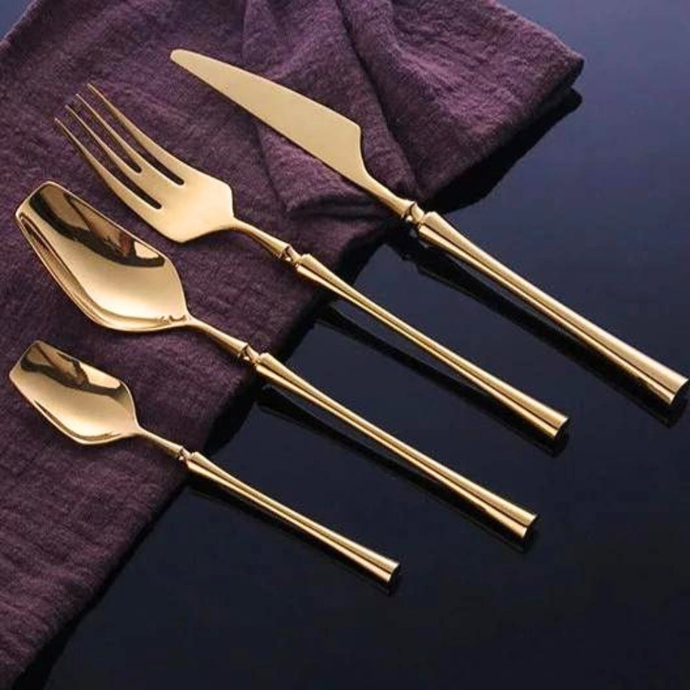 AurumSteel Luxe Cutlery Set – Timeless Elegance for a Refined Table Style