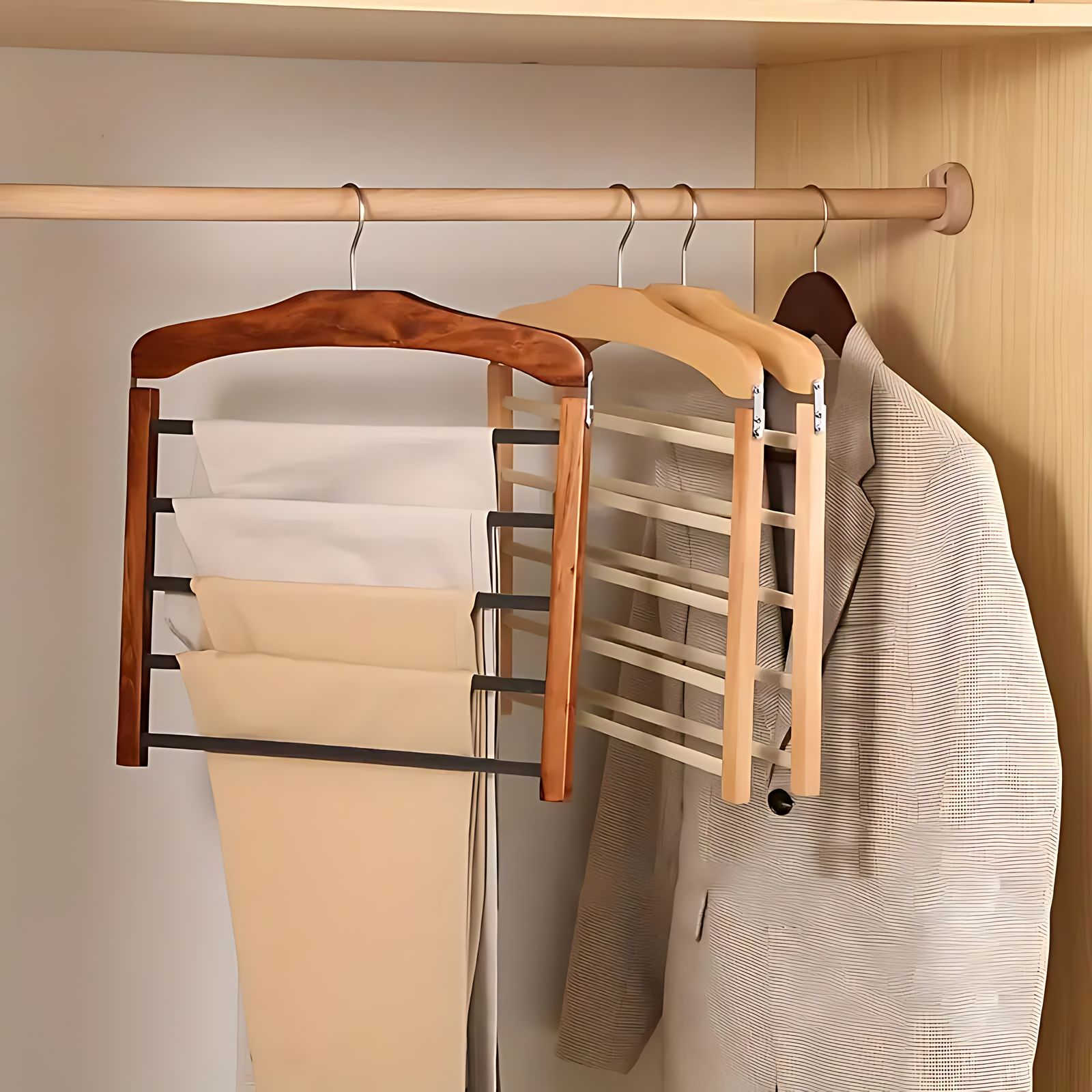 LumiRack Luxe Clothes Hanger – Stylish Multi-Tier Organizer for an Organized Wardrobe