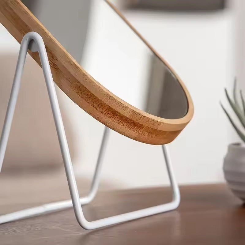 Bambué Luxe Rotating Mirror – Stylish Bamboo Look for a Minimalist Interior