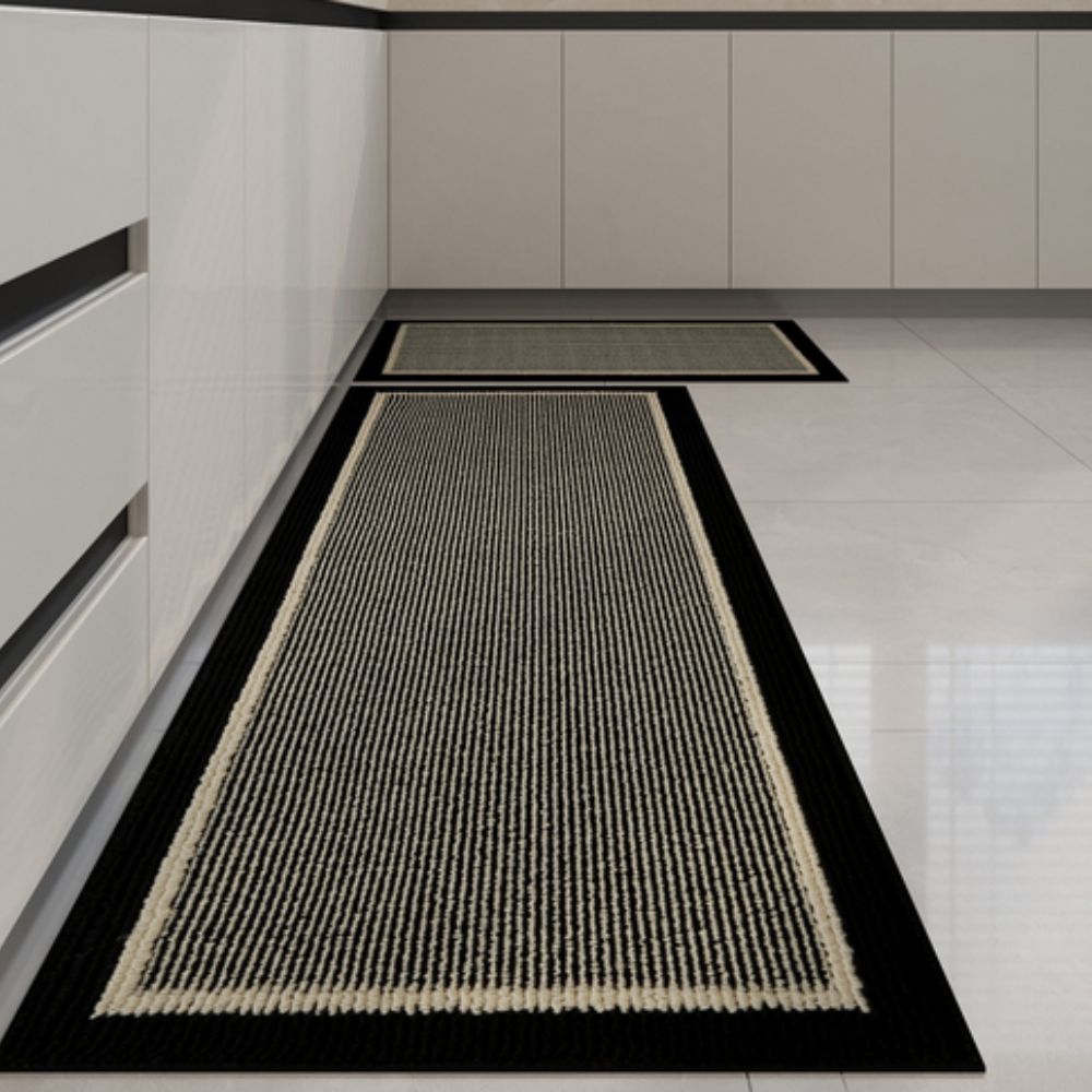 Set de Tapis de Cuisine Antidérapants Lavables en Polypropylène avec Texture Rainurée