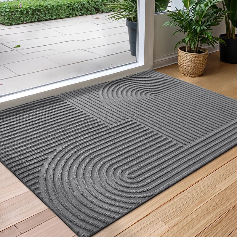 Paillasson absorbant avec dessous en caoutchouc antidérapant pour intérieur et extérieur