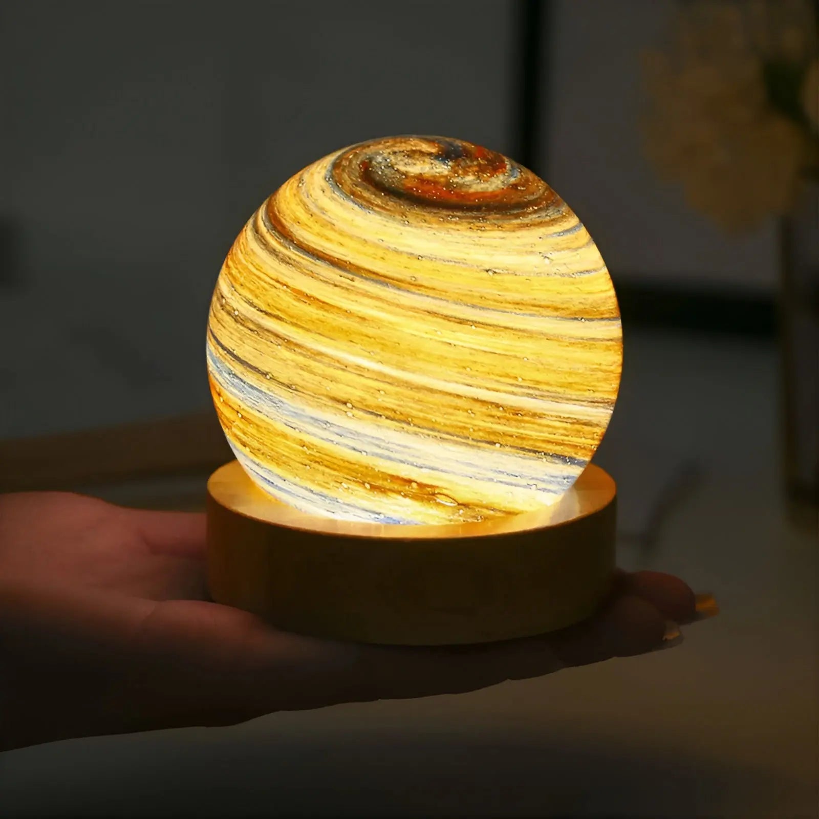 StellarGlow – Luxury 3D Glass Table Lamp with Cosmic Elegance