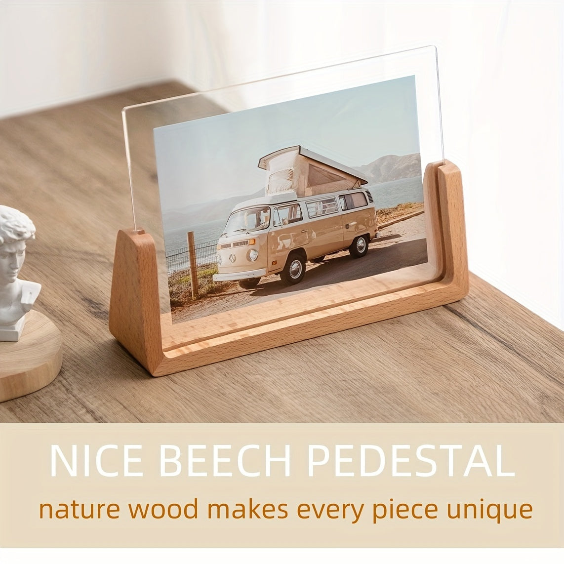 ÉléganceCadre – Luxury Photo Frame of Wood and Acrylic with Modern U-Shape