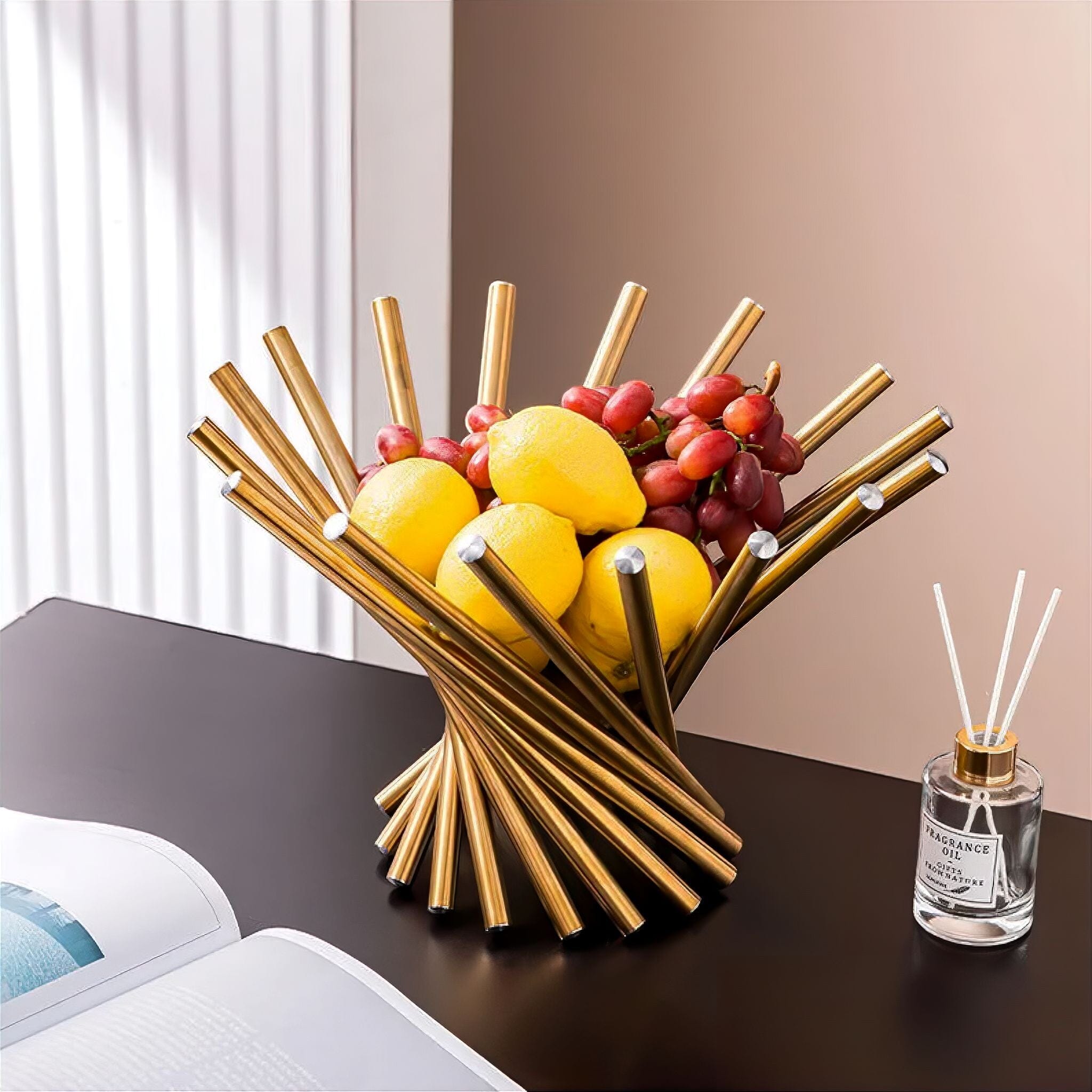 Metal Fruit Basket Gold Silver – Round Table Basket Modern Design