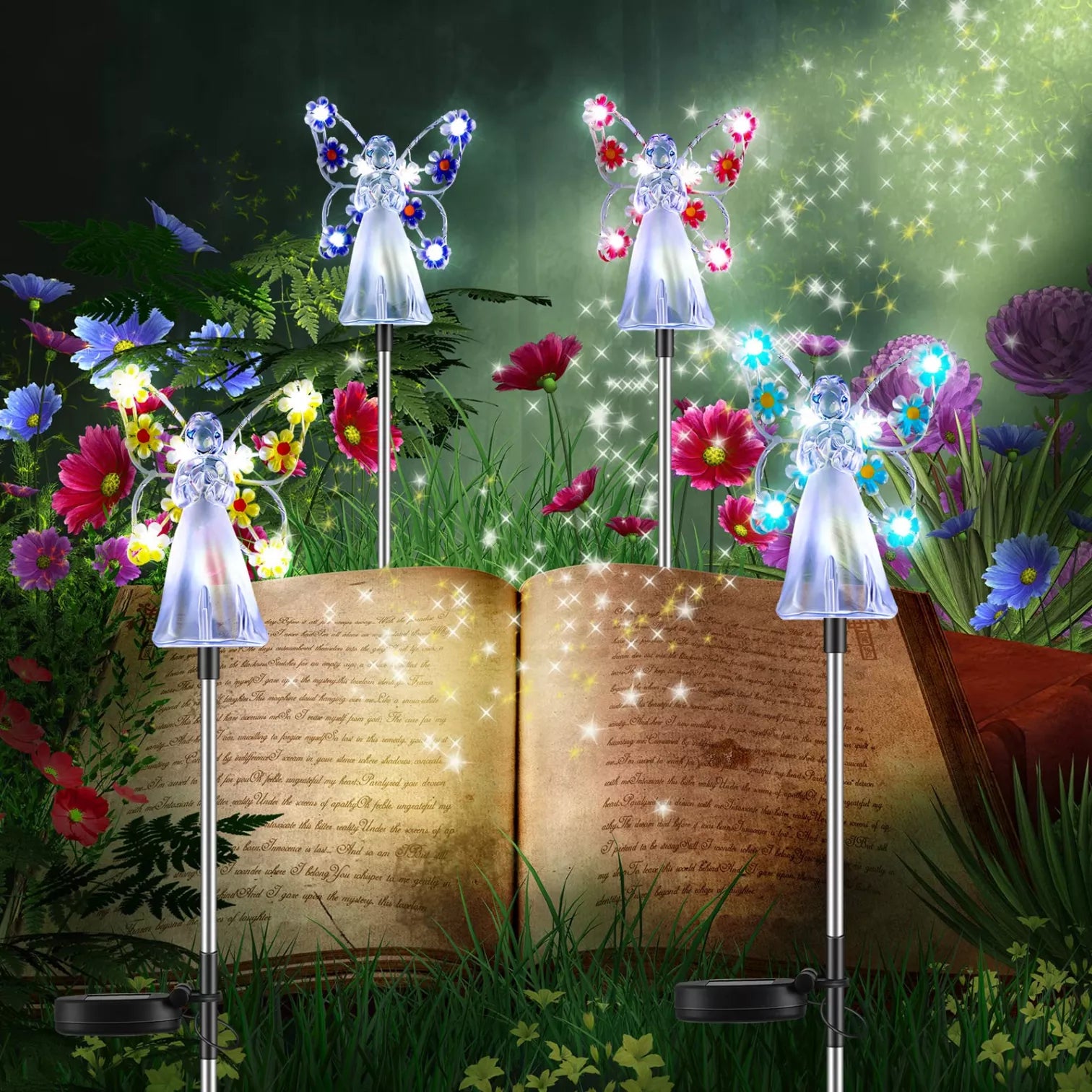 AuroraLume Elegant Solar Angel Garden Lamp – Atmospheric Outdoor Lighting for a Stylish and Meaningful Exterior
