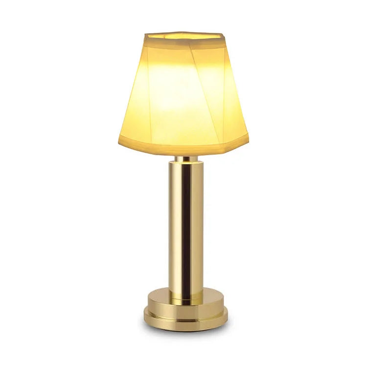 LuxeLoom – Cordless Table Lamp with Refined Fabric Shade and LED Lighting