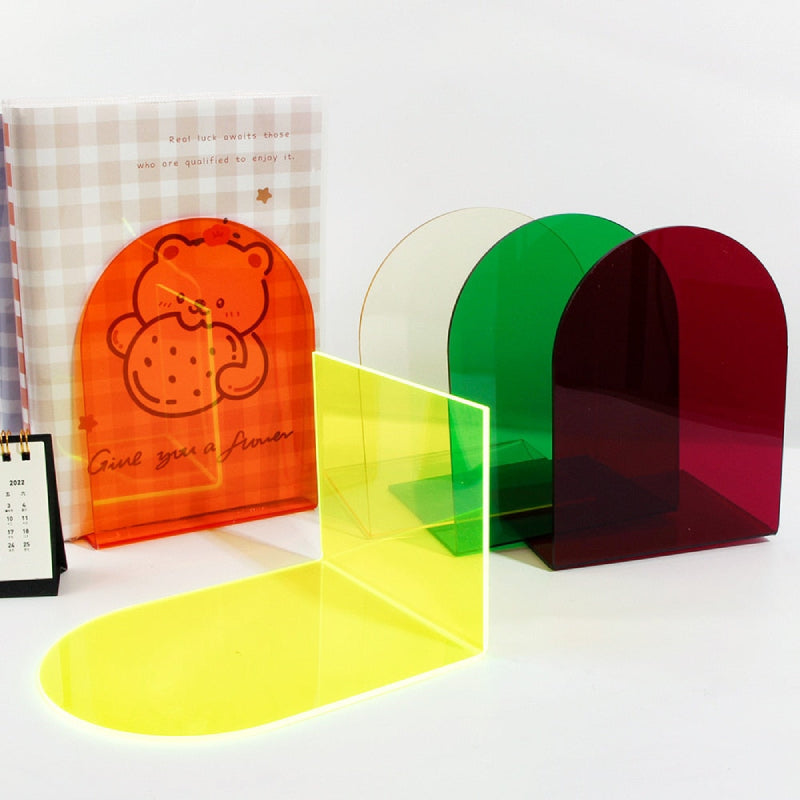 LumiGlow – Neon Acrylic Bookends with Stylish Color Accents