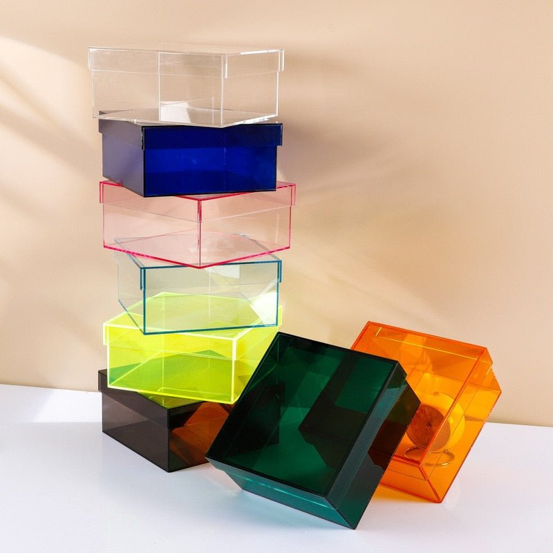 ClearVista – Stylish Acrylic Storage Box with Functional Lid