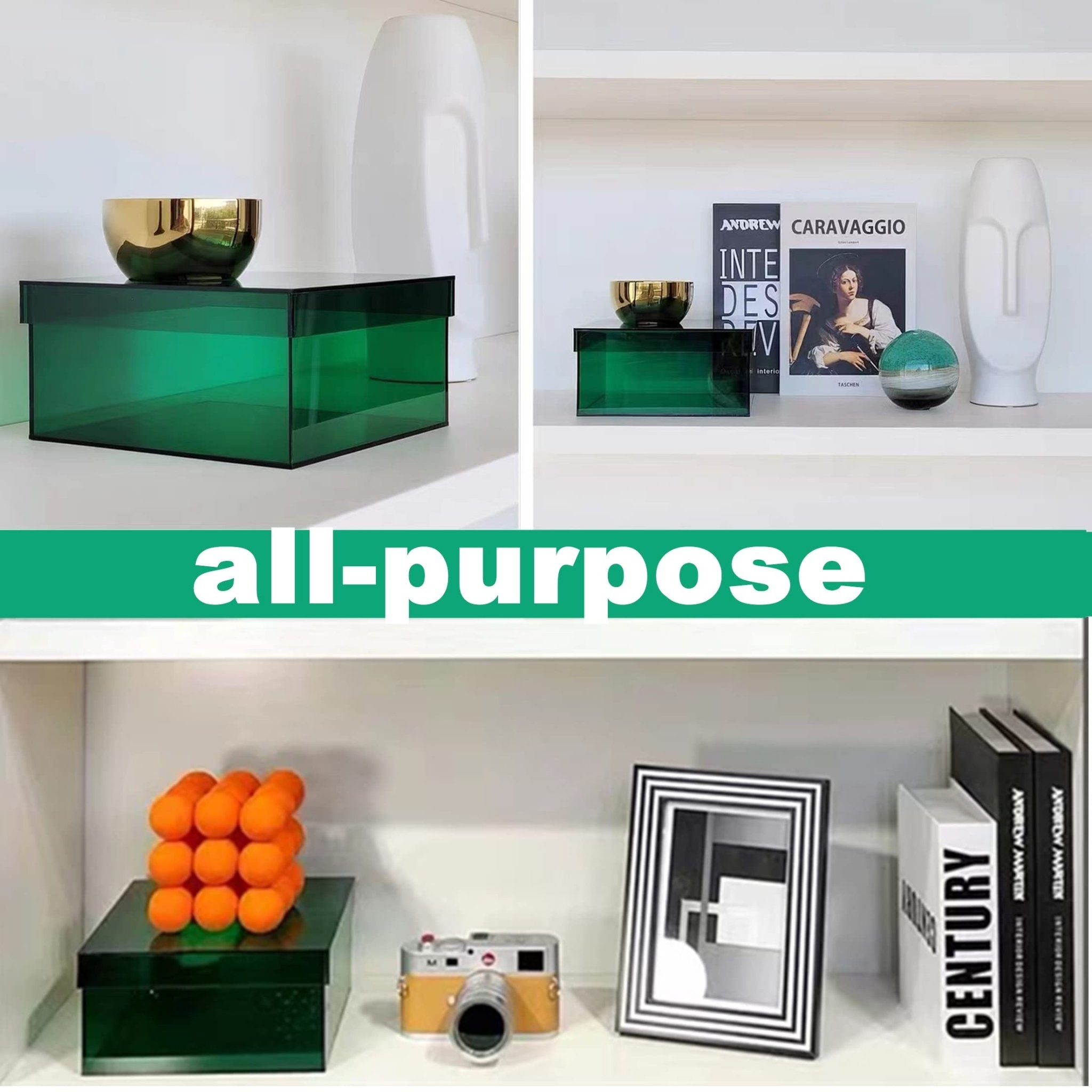 ClearVista – Stylish Acrylic Storage Box with Functional Lid