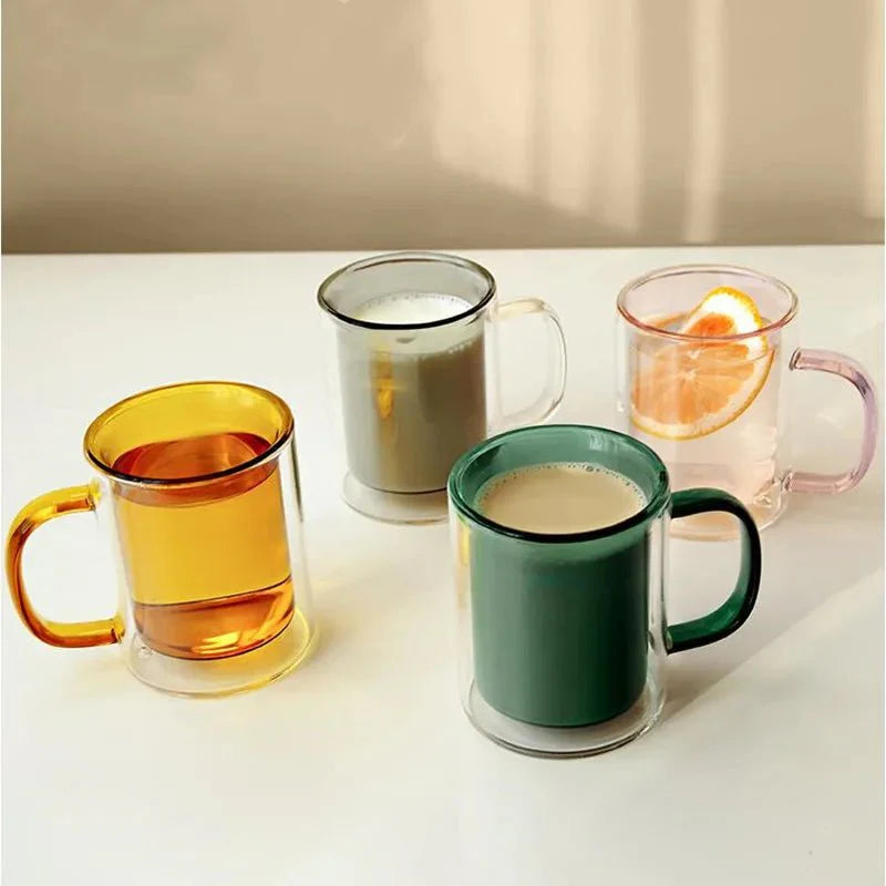 GlassÉlite – Luxury Double-Walled Coffee Mug with Stylish Insulation for Comfortable Enjoyment