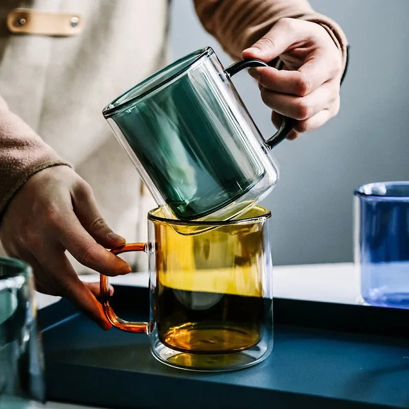 GlassÉlite – Luxury Double-Walled Coffee Mug with Stylish Insulation for Comfortable Enjoyment