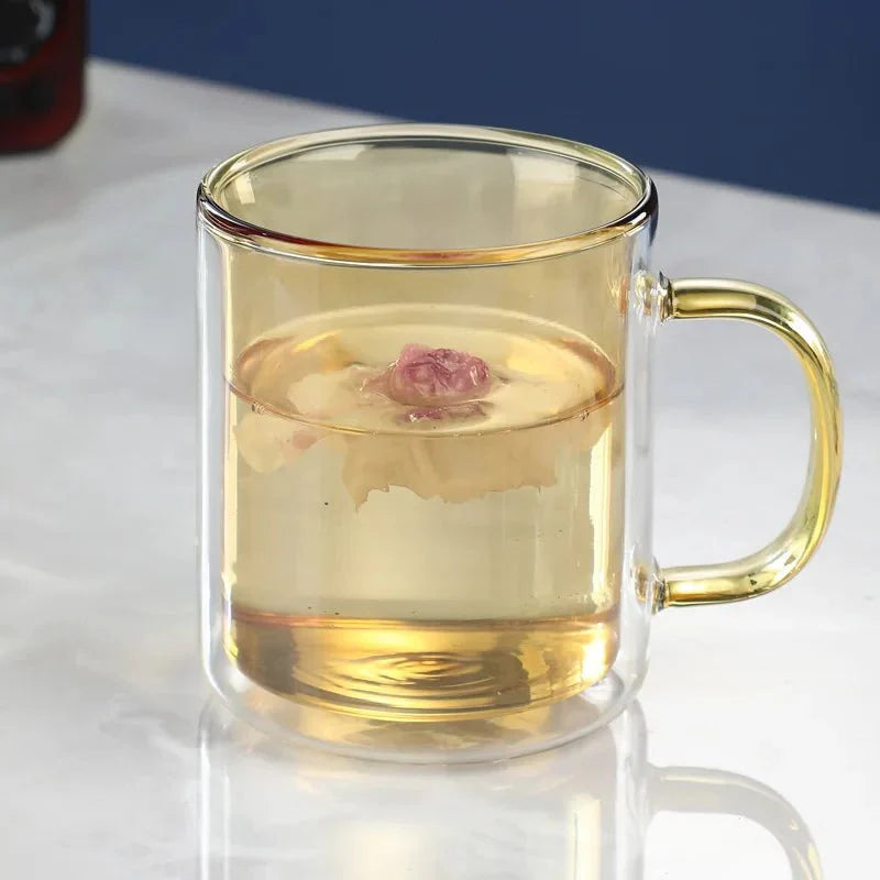 GlassÉlite – Luxury Double-Walled Coffee Mug with Stylish Insulation for Comfortable Enjoyment