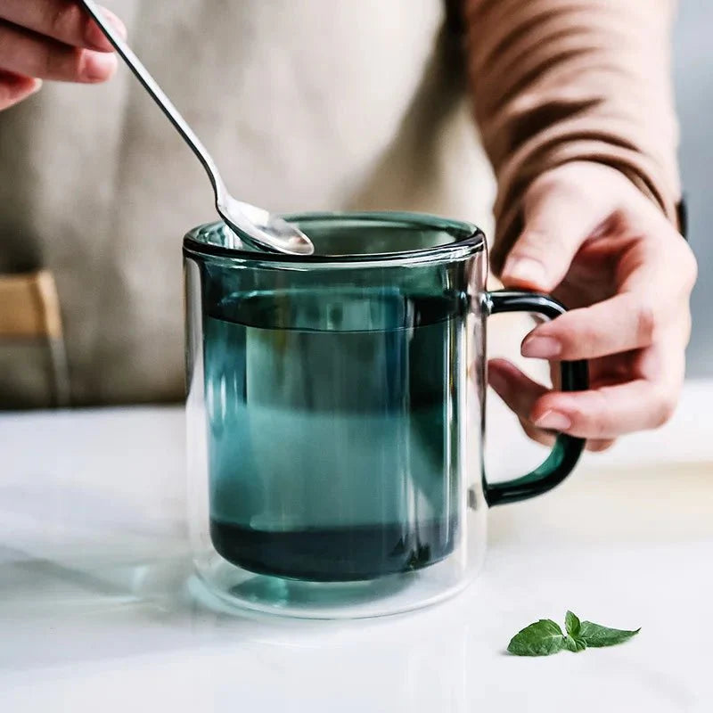 GlassÉlite – Luxury Double-Walled Coffee Mug with Stylish Insulation for Comfortable Enjoyment