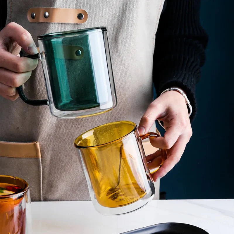 GlassÉlite – Luxury Double-Walled Coffee Mug with Stylish Insulation for Comfortable Enjoyment