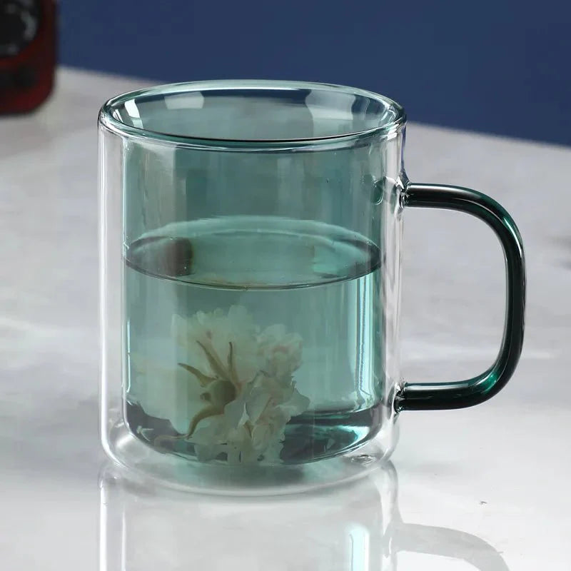 GlassÉlite – Luxury Double-Walled Coffee Mug with Stylish Insulation for Comfortable Enjoyment