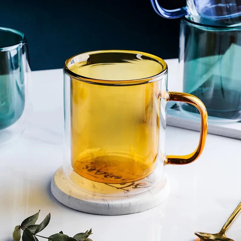 GlassÉlite – Luxury Double-Walled Coffee Mug with Stylish Insulation for Comfortable Enjoyment
