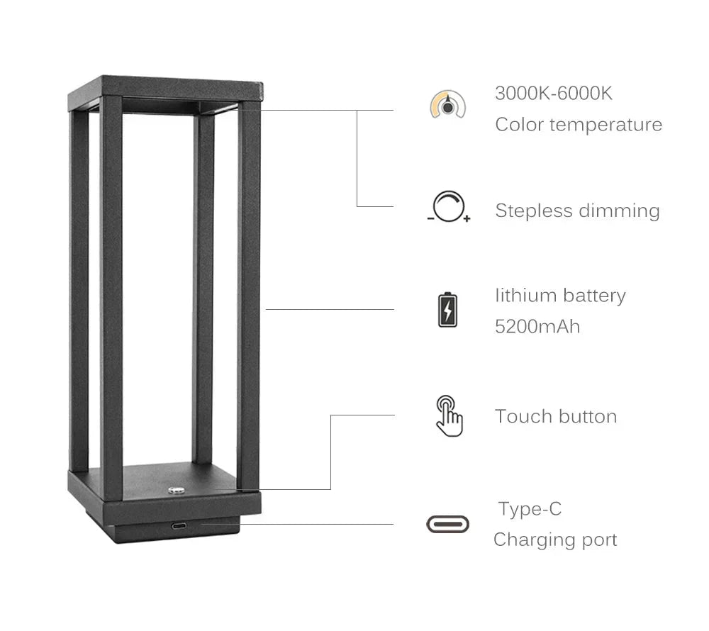 GlowEase – Modern LED Table Lamp with Dimmable Touch Control