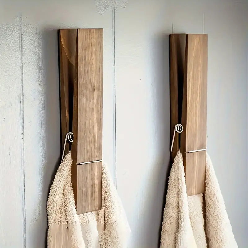 TimberLuxe Wooden Wall Hook Set – Sculptural Design for a Stylish Interior