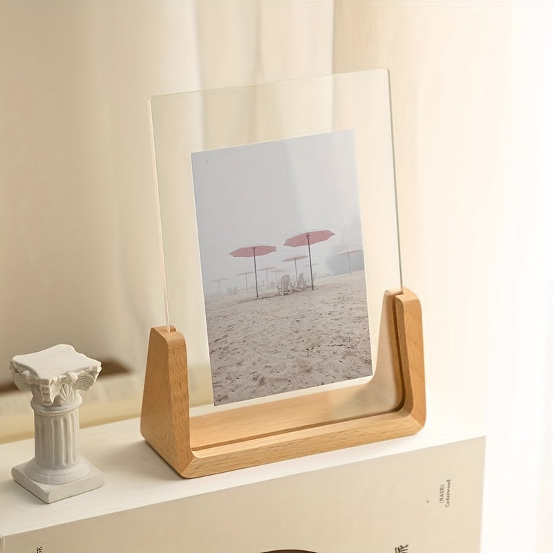 ÉléganceCadre – Luxury Photo Frame of Wood and Acrylic with Modern U-Shape