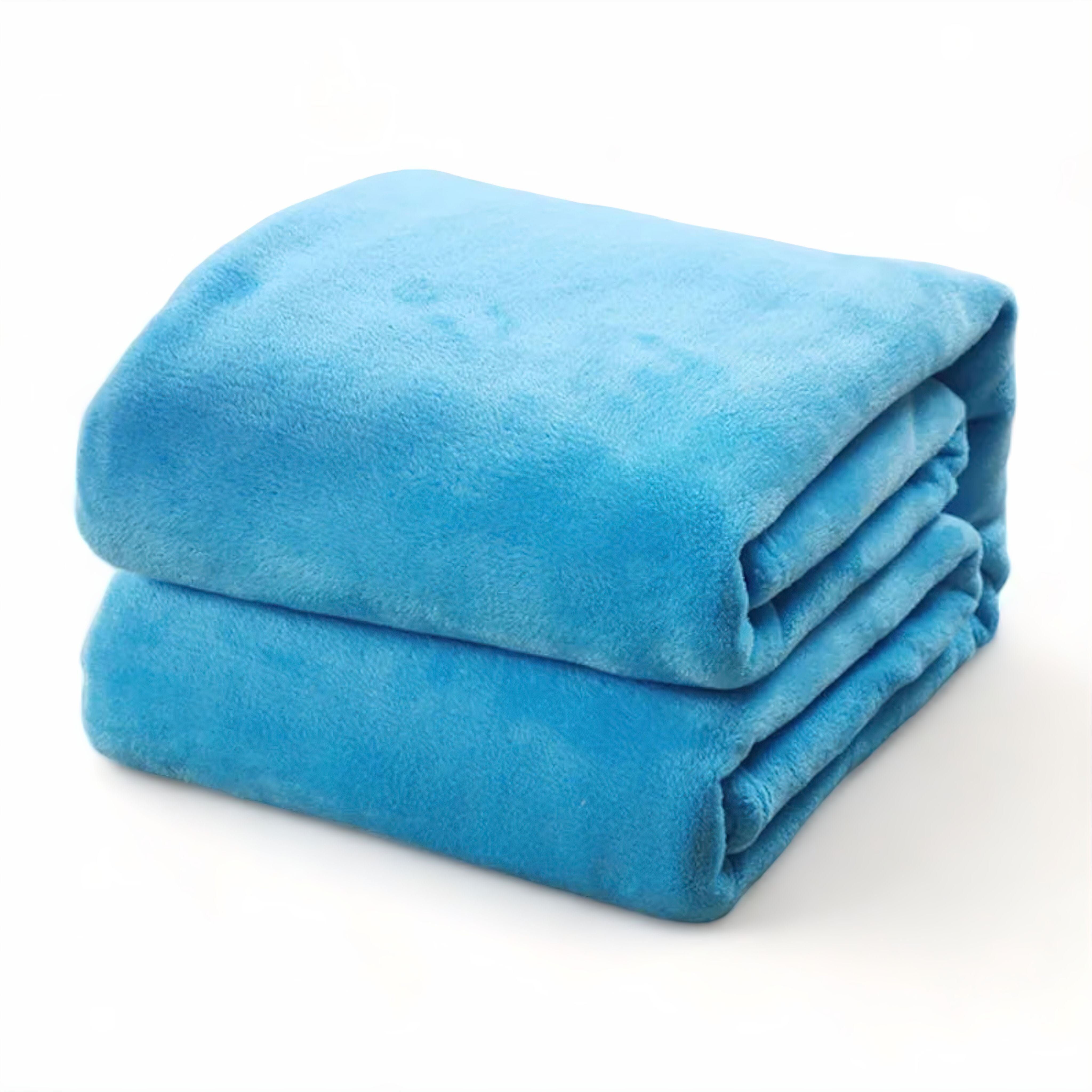 Plaid en polaire microfibre peluche épais et chaud – couverture pour lit et canapé, plusieurs couleurs