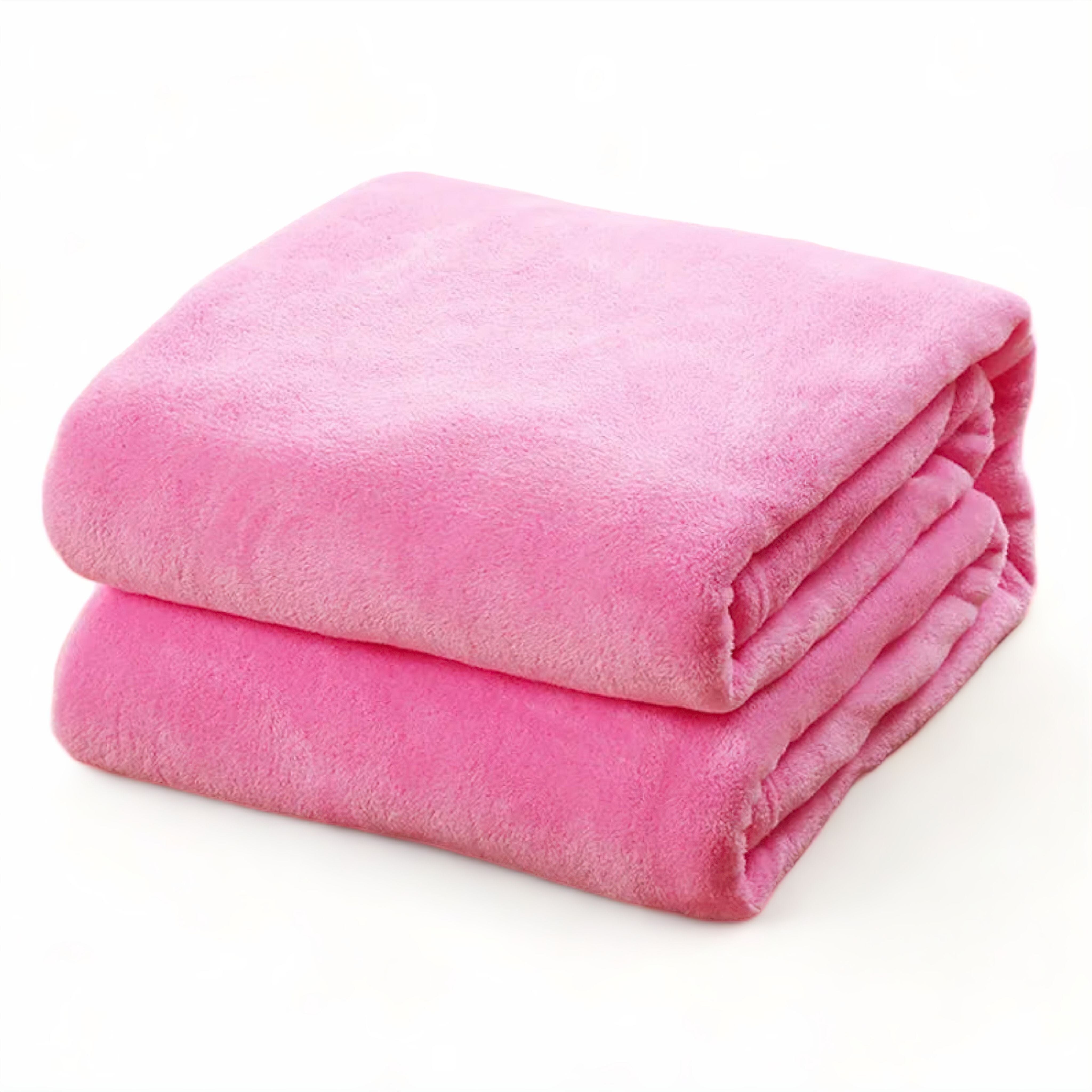 Plaid en polaire microfibre peluche épais et chaud – couverture pour lit et canapé, plusieurs couleurs
