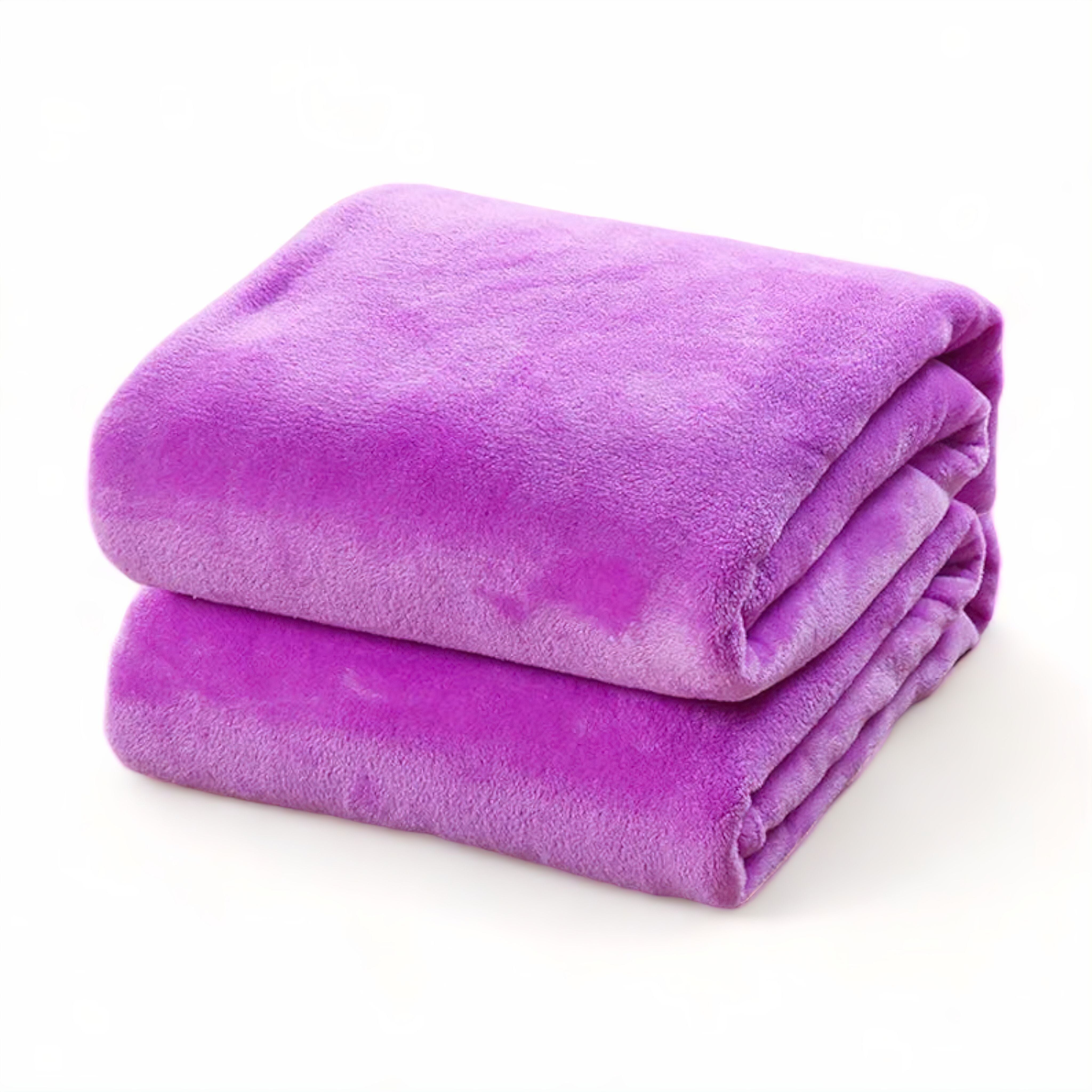 Plaid en polaire microfibre peluche épais et chaud – couverture pour lit et canapé, plusieurs couleurs
