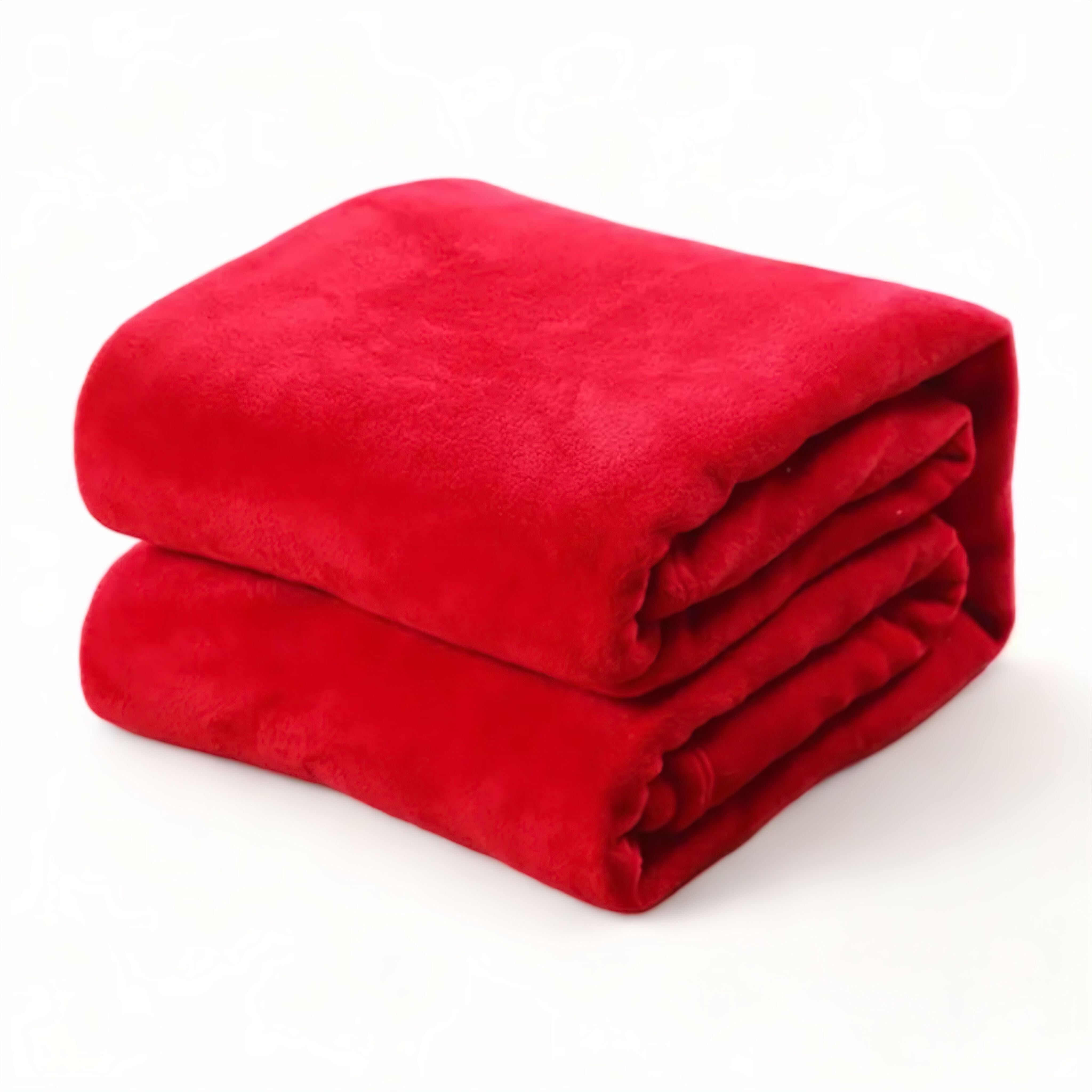 Plaid en polaire microfibre peluche épais et chaud – couverture pour lit et canapé, plusieurs couleurs