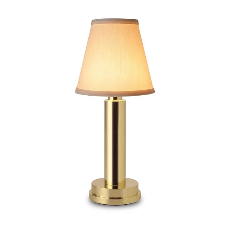 LuxeLoom – Cordless Table Lamp with Refined Fabric Shade and LED Lighting