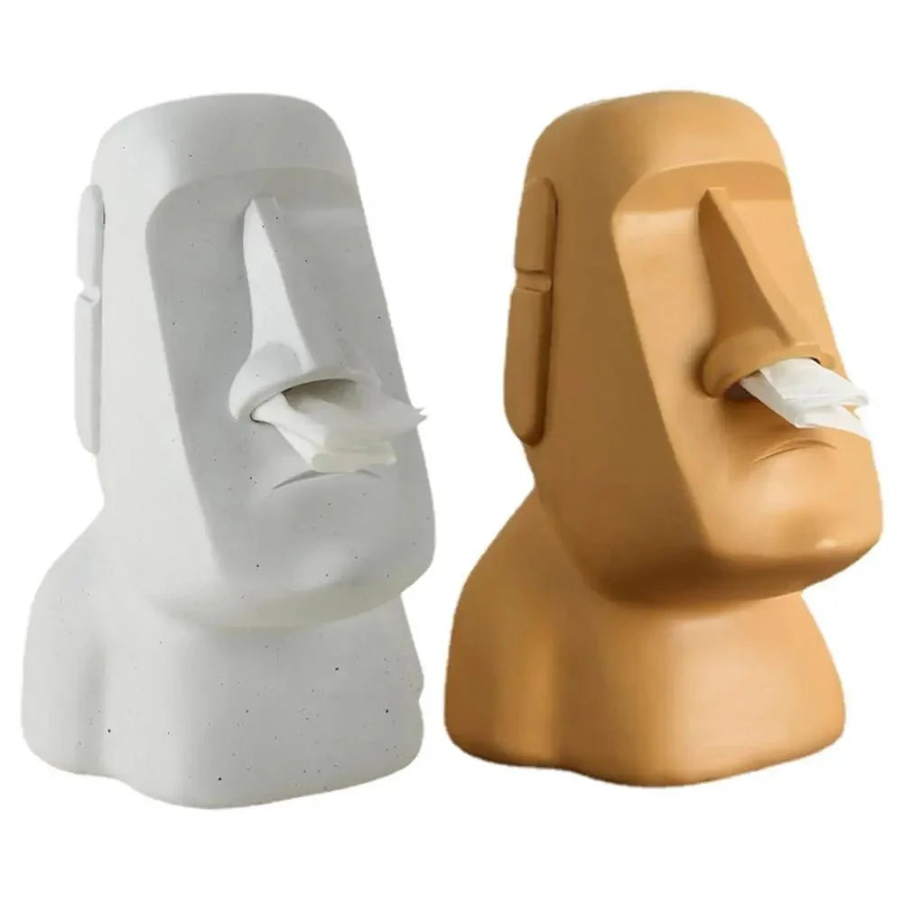MoaiChic – Stylish Figurines Tissue Box with Unique Design