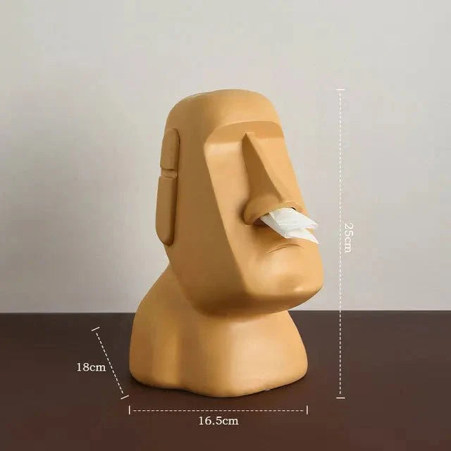 MoaiChic – Stylish Figurines Tissue Box with Unique Design
