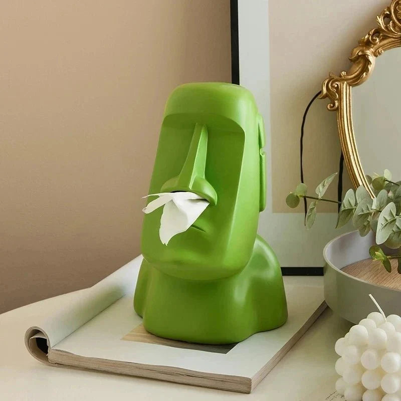 MoaiChic – Stylish Figurines Tissue Box with Unique Design