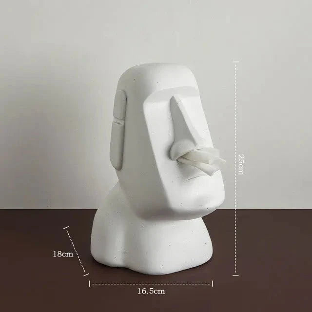 MoaiChic – Stylish Figurines Tissue Box with Unique Design