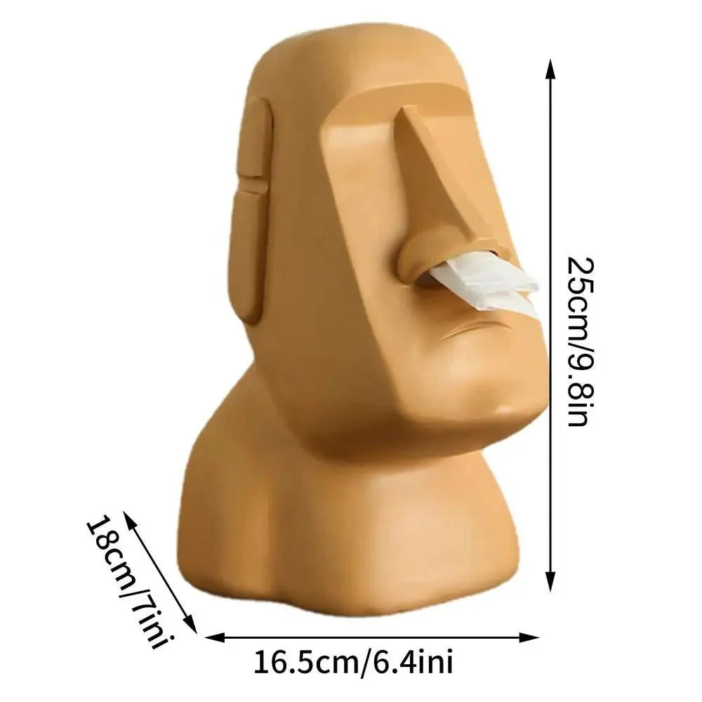 MoaiChic – Stylish Figurines Tissue Box with Unique Design