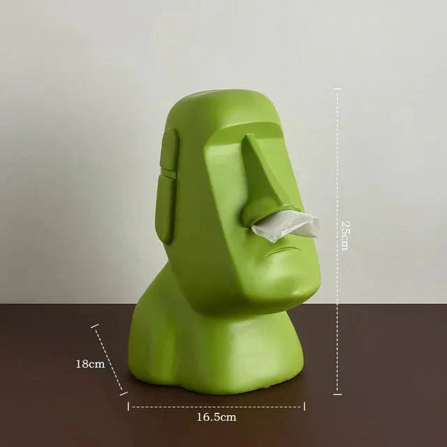 MoaiChic – Stylish Figurines Tissue Box with Unique Design