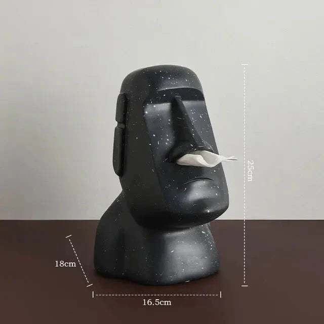 MoaiChic – Stylish Figurines Tissue Box with Unique Design