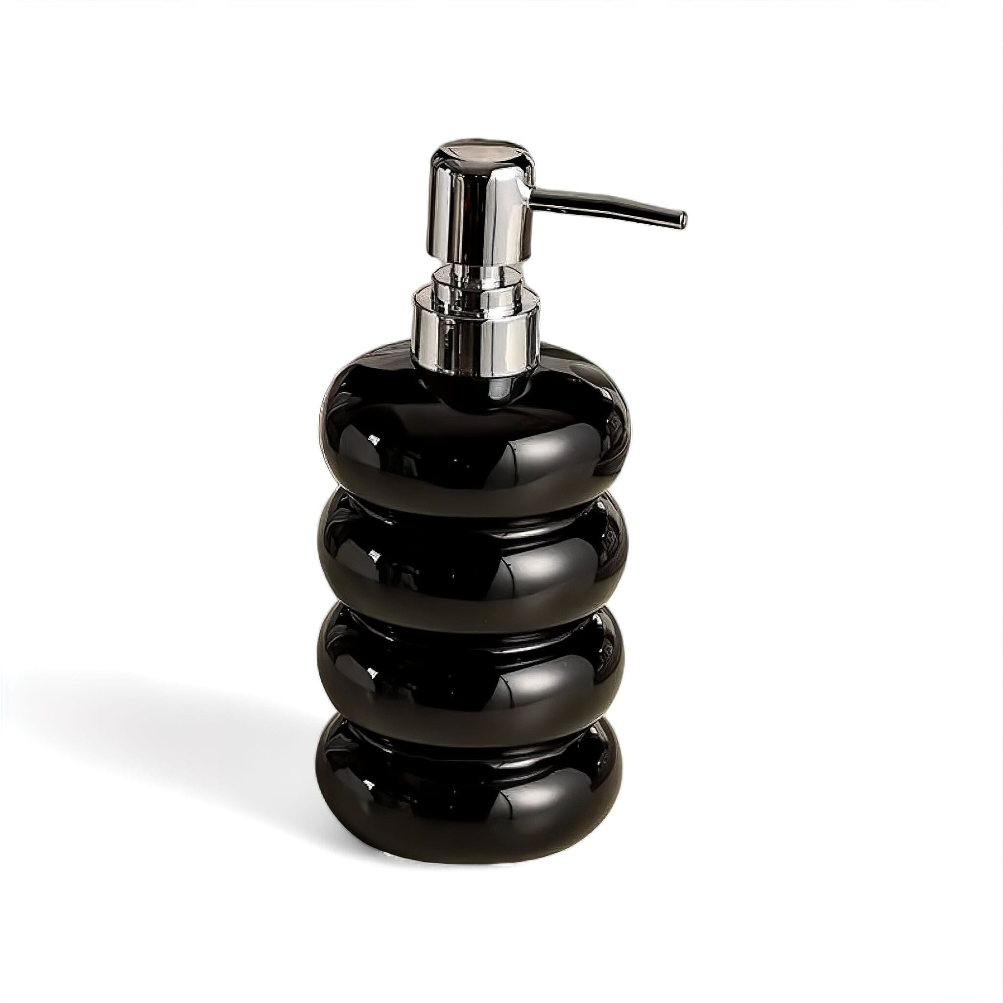 Distributeur de Savon en Céramique avec Design Bulles pour Salle de Bain et Plan de Travail