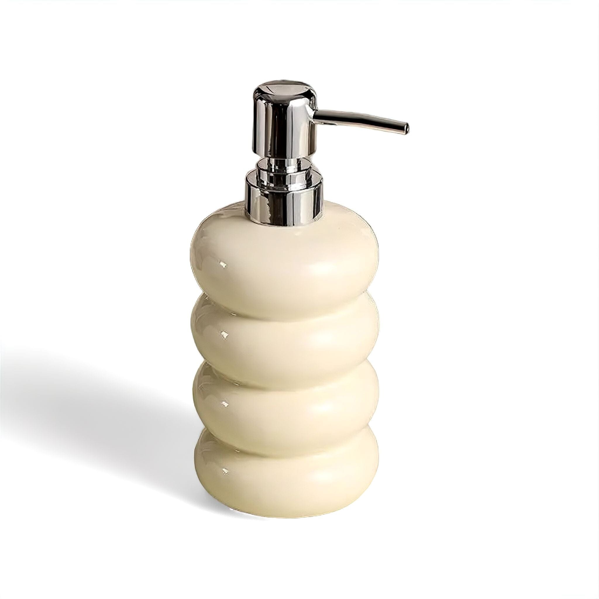 Distributeur de Savon en Céramique avec Design Bulles pour Salle de Bain et Plan de Travail